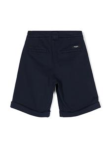 balmainkids Balmain Kids Geplooide twill shorts - Blauw