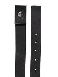 emporioarmani Emporio Armani Riem met metalen logo - Zwart