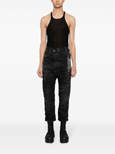 Boris Bidjan Saberi Gerafelde jeans - Zwart