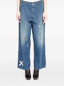 maisonmargiela Maison Margiela Jeans met verfspatten - Blauw