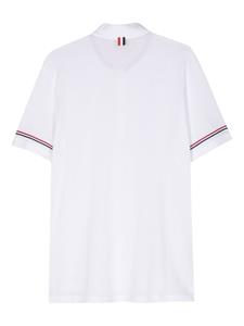 thombrowne Thom Browne Fijngebreid poloshirt met RWB-streep - Wit