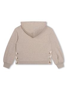 chloékids Chloé Kids Hoodie van biologisch katoen met geborduurd logo - Beige