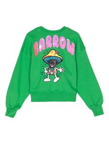 barrowkids Barrow kids Katoenen sweater met logoprint - Groen
