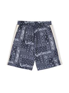 palmangelskids Palm Angels Kids Shorts met paisley-print - Blauw