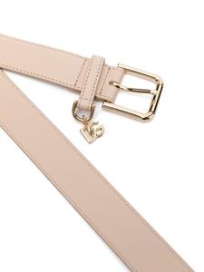 Dolce & Gabbana logo-charm leather belt - Beige
