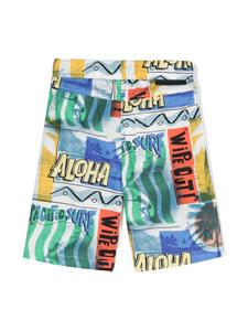stellamccartneykids Stella McCartney Kids Shorts met grafische print - Wit