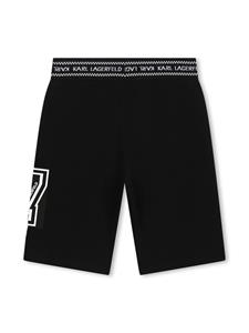 Karl Lagerfeld Kids Shorts met logoprint - Zwart