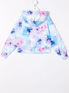 msgmkids MSGM Kids Hoodie met tie-dye print - Blauw