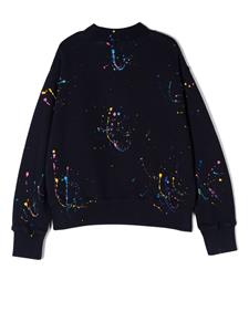 palmangelskids Palm Angels Kids Sweater met verfspatten - Blauw