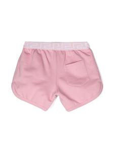 versacekids Versace Kids Katoenen shorts met logo van stras - Roze