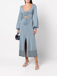 Simkhai Midi-jurk met ruches - Blauw