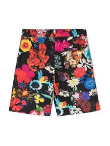 moschinokids Moschino Kids Shorts met bloemenprint - Zwart