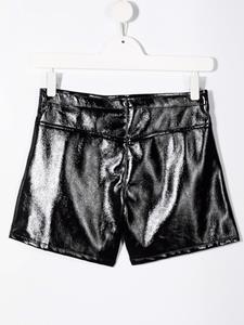 msgmkids MSGM Kids Glanzende shorts - Zwart