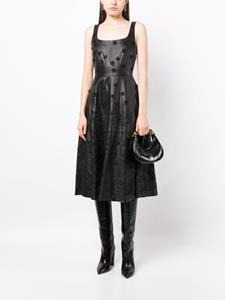 eliesaab Elie Saab Midi-jurk met bloemenpatch - Zwart