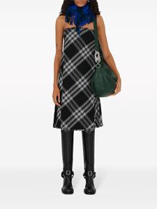 Burberry Geruite mini-wikkeljurk - Zwart