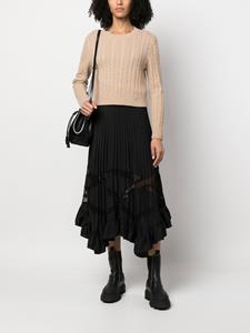 Claudie Pierlot Asymmetrische plooirok - Zwart