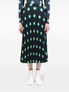 mm6maisonmargiela MM6 Maison Margiela Plooirok met print - Zwart