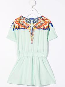 marceloburloncountyofmilankids Marcelo Burlon County Of Milan Kids Jurk met elastische tailleband - Groen