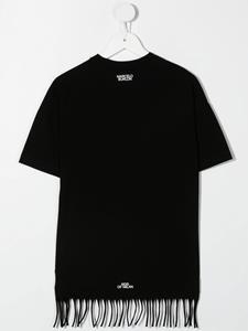 marceloburloncountyofmilankids Marcelo Burlon County Of Milan Kids Jurk met franje - Zwart