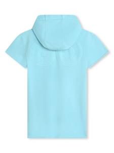 hugokids HUGO KIDS Mini-jurk met capuchon en logo applicatie - Blauw