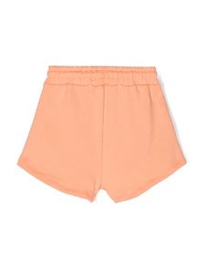 msgmkids MSGM Kids Katoenen shorts met logoprint - Oranje
