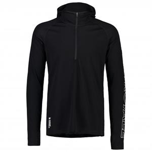 Mons Royale - Temple Merino Air-Con Hood - Merinoshirt, zwart