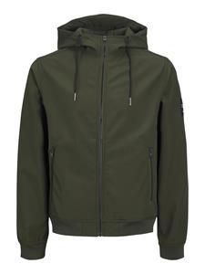 Jack & Jones Blouson Softshell Jacke mit Kapuze Trekking Outdoor Blouson JJEBASIC 5578 in Grün-3