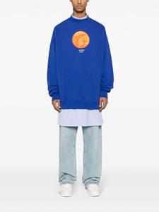 Off-White Sweater met Venusprint - Blauw