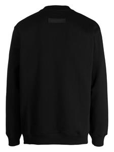izzue Sweater met geborduurde tekst en ronde hals - Zwart