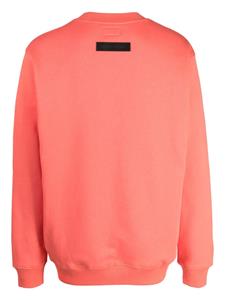 izzue Sweater met geborduurde tekst en ronde hals - Oranje