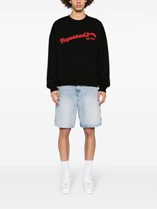 DSQUARED2 Katoenen sweater met logoprint - Zwart