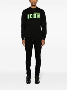 Dsquared2 Sweater met print - Zwart