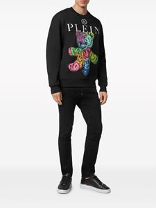 philippplein Philipp Plein Sweater met teddybeerprint - Zwart