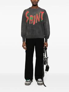 saintmxxxxxx SAINT MXXXXXX Katoenen sweater met logoprint - Grijs
