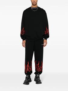 Vision Of Super Sweater met geborduurde vlammen - Zwart