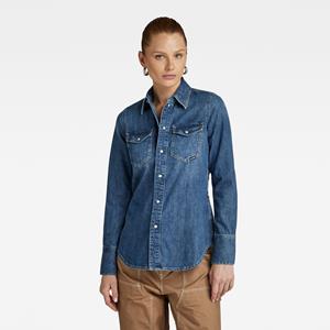 G-Star RAW Slim Western Shirt - Midden blauw - Dames