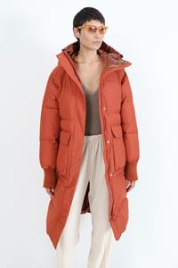 Embassy of Bricks and Logs Damen vegan Ry Puffer Parka Burnt Red
