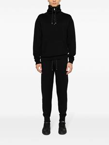 BOSS zip-up cotton-blend jumper - Zwart
