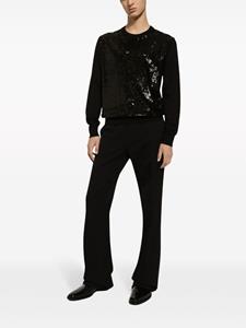 dolce&gabbana Dolce & Gabbana Trui met pailletten en ronde hals - Zwart