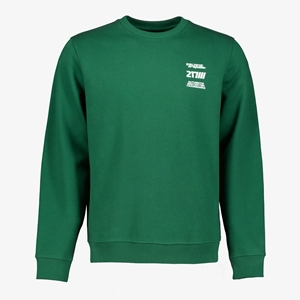 Unsigned heren sweater met opdruk groen