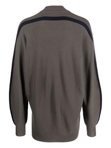 Homme Plissé Issey Miyake Wollen trui met gestreept detail - Grijs