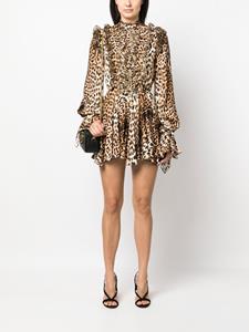 Roberto Cavalli Jurk met ruche - Beige