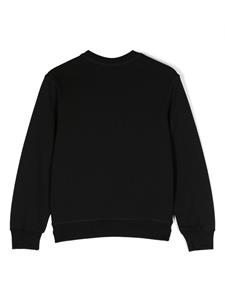 dsquared2kids DSQUARED2 KIDS Katoenen sweater met logoprint - Zwart