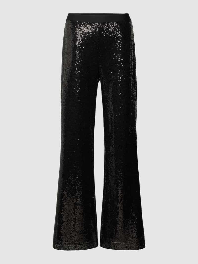 Opus Broek met all-over pailletten, model 'Mikkeline'
