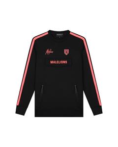 Malelions Sport Academy Sweater - Black/Neon Red
