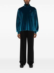 randomidentities Random Identities Fluwelen trui met hoge hals - Blauw