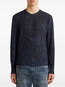 ETRO Trui met paisley-jacquard - Blauw