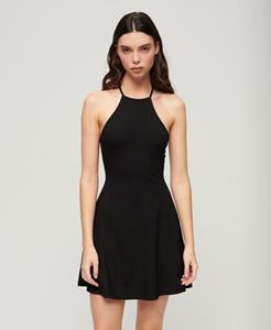 Superdry Vrouwen Fit & Flare Mini-jurk van Jersey Zwart