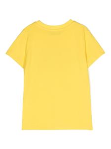 Moschino Kids T-shirt met logoprint - Geel