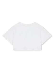 Marc Jacobs Kids Cropped T-shirt met logoprint - Wit